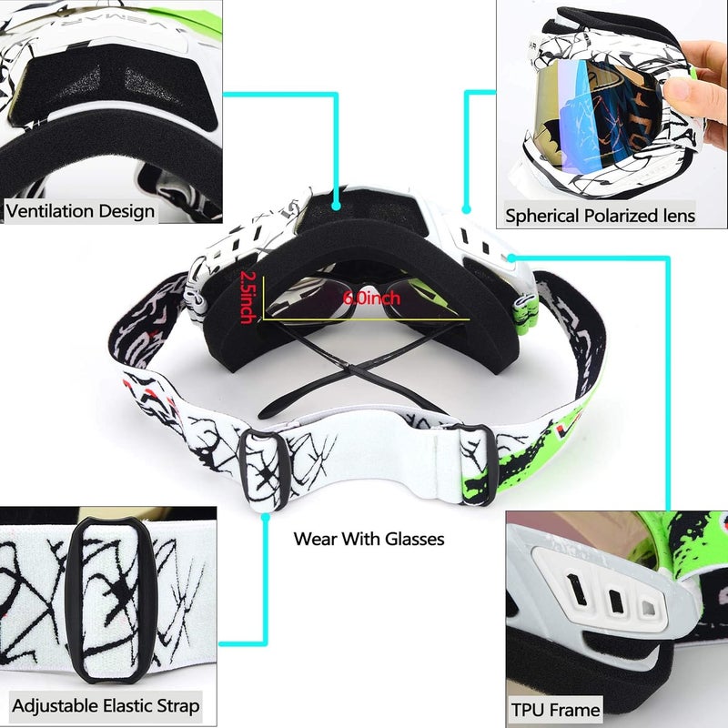 Ubelly ATV Motorcycle Motocross Racing Dirt Bike Tactical Riding Goggles - Image 4